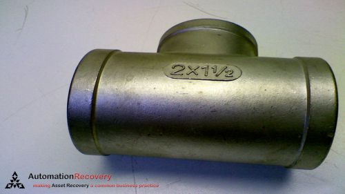 2&#034; X 1 1/2&#034; TEE PIPE FITTING, NEW*