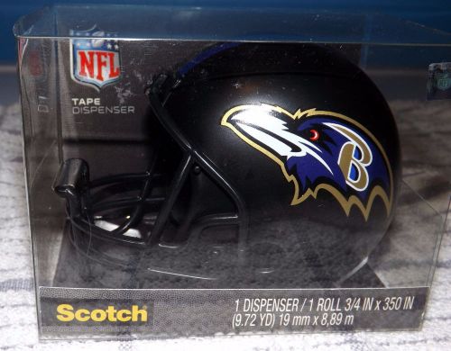 Scotch® Baltimore Ravens Helmet Tape Dispenser with Scotch®Magic New