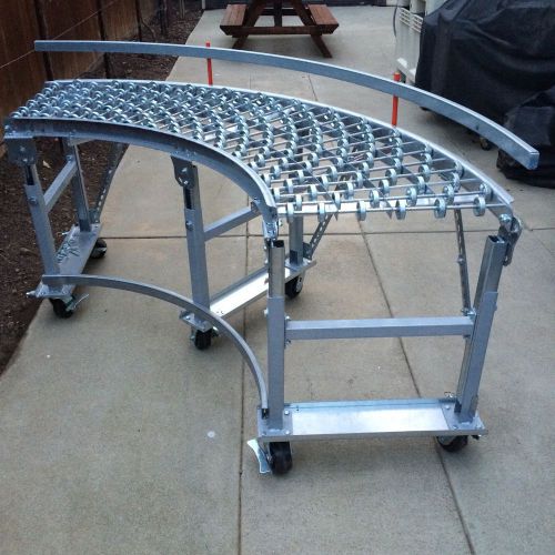 Heavy Duty Roller Conveyor Table Fully Adjustable With Wheels