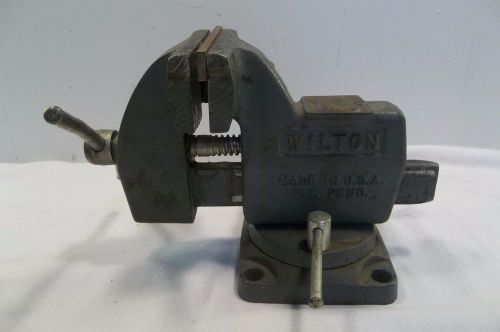 Rare wilton vise 121091 tilting tilt 4&#034; jaw clamp clamping bench style vintage for sale