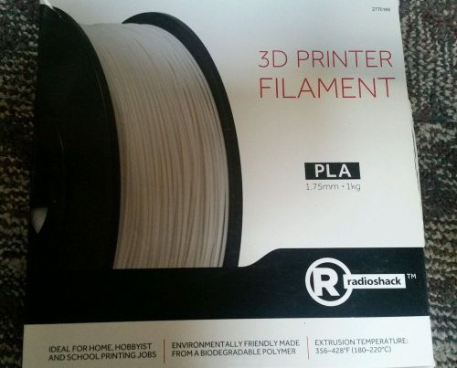 Radioshack 1_75mm pla filament white for sale
