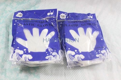 100% New 100Pcs PE Garden Household Restaurant Disposable Gloves Free Shipping