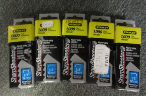 STANLEY 1,000 TRA708T SHARPSHOOTER HEAVY DUTY STAPLES1/2&#034; 12MM 5 PACK