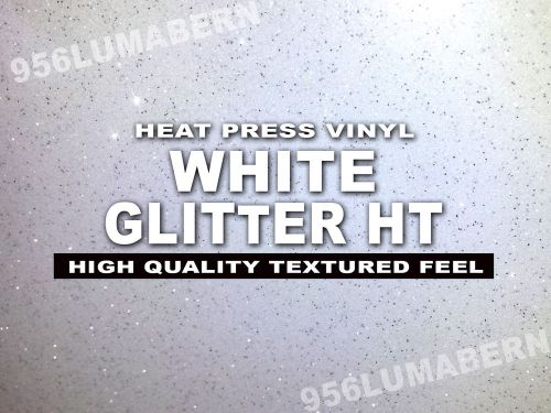 8&#034;x5 feet Rainbow White Glitter Heat transfer vinyl/T-Shirt /thermal Press Roll