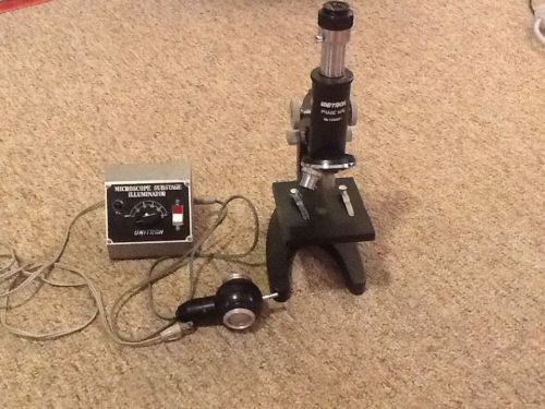 Vintage unitron microscope with illuminator for sale