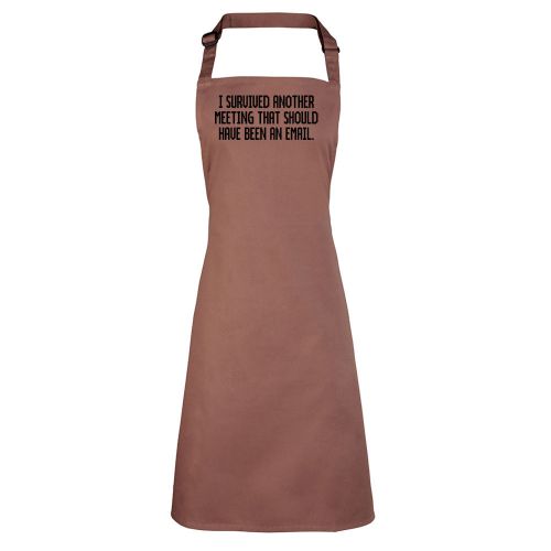 I Survived Another Meeting Apron Catering Chefwear Funny TS350