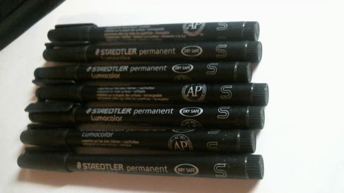 Staedtler Lumocolor Permanent Pen 313-9 Superfine 0.4mm Line - Black Pack 6 pens
