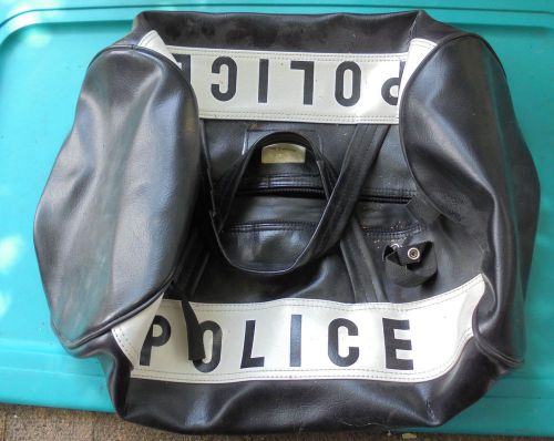 VINTAGE ALL LEATHER OFFICAIL POLICE DUFFLE BAG