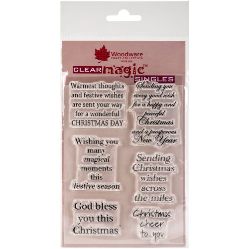 &#034;Woodware Clear Stamps 3.5&#034;&#034;X5.5&#034;&#034;-Christmas Cheer&#034;