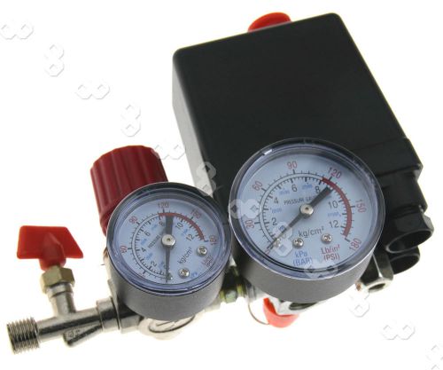 240V 90-120 PSI Air Regulator Compressor Pressure Control Switch Relief Gauges