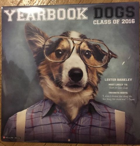 Yearbook Dogs Class Of 2016 Wall Calendar New