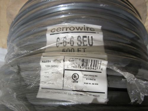 6 gauge 75 amp 6/3 cerrowire 6-6-6 seu #130-3600j copper service entrance cable for sale