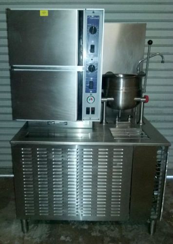 Cleveland dual convection steamer &amp; 6 gal. kettle electric 208  - 240v 1 or 3 ph for sale