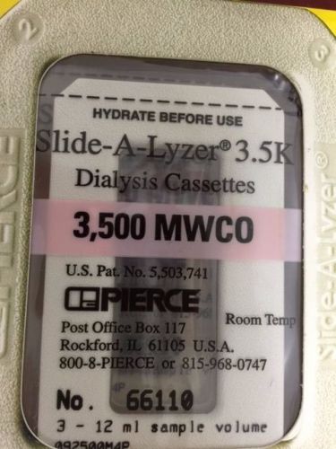 Pierce Slide-A-Lyzer 3.5k 3-12ml dialysis cassettes 66110 8/pack