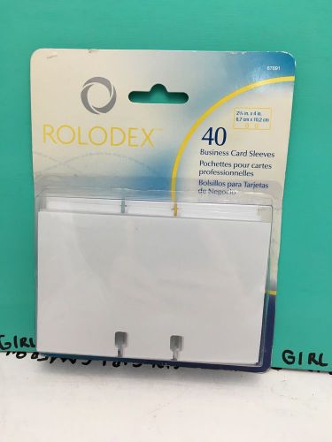 Rolodex 2 5/8&#034; x 4&#034; - 40 Business Card Sleeves - #67691 - New - Sealed