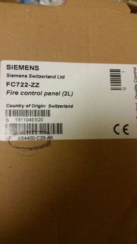 SIEMENS FC722-ZZ CERBERUS PRO FIRE CONTROL PANEL, BRAND NEW!