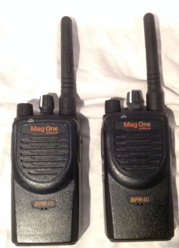 2 motorola mag one bpr40 two way radios no bases no chargers for sale
