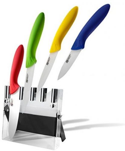 Magic mill 9-piece premium ceramic knife set- multi color, never rust or stain for sale