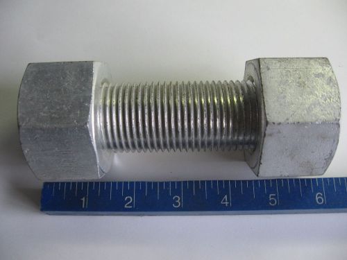 (lot of 8) 1- 1/2&#034;-8 x 6&#034; pipe flange b7 studs w/ 2h nuts threaded rod zinc bolt for sale