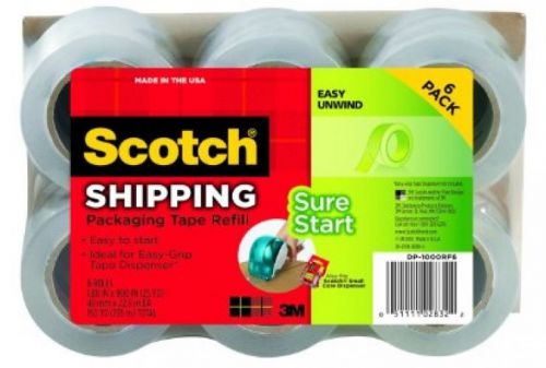 Scotch DP-1000RF6 Packaging Tape, 1.88 Inches X 900 Inches (6-Pack)