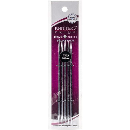 &#034;Cubics Platina Double Pointed Needles 5&#034;&#034;-Size 2.5/3mm&#034;