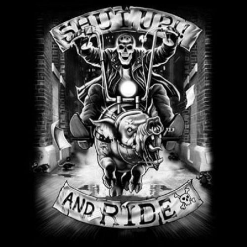 Shut up ride motorcycle biker heat press transfer for t shirt sweatshirt 043o for sale