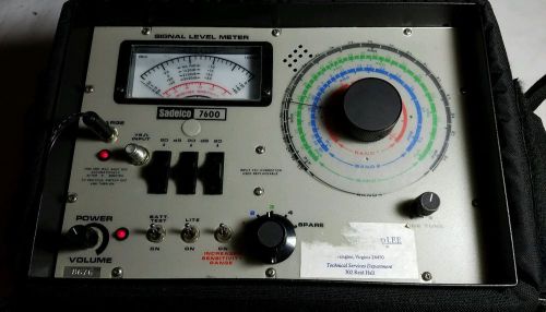Vintage Sadelco Model 7600 Signal Level Meter Analog Meter Electrical Instrument