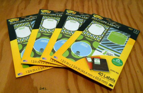 Post-it multi-use labels 4 designs 4 packs of 40 totalling 160 post-its for sale