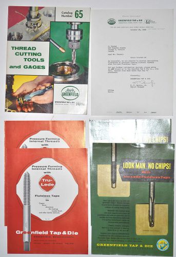 1971 greenfield tap &amp; die  thread cutting catalog #65  # rr608 + 2 advertisement for sale