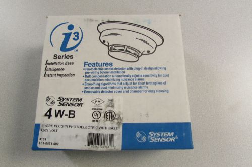 System Sensor 4W-B Smoke Detector i3 4-wire 12/24 volt 60 day returns free ship
