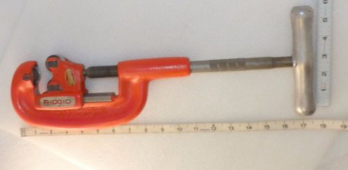 one wheel Pipe Cutter  1/8&#034; to 2&#034; Pipe vgc  Ridgid No. 2A  No. 1-2   ( dd4)