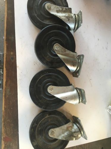 Colson 5 inch swivel caster wheel set of 4.1-5-43/53 for sale