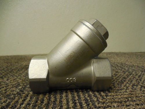 TITAN-CFI Y WYE STRAINER YS80T ASTM A351 HTM302 800 1&#034; NPT 316 STAINLESS S/S NEW