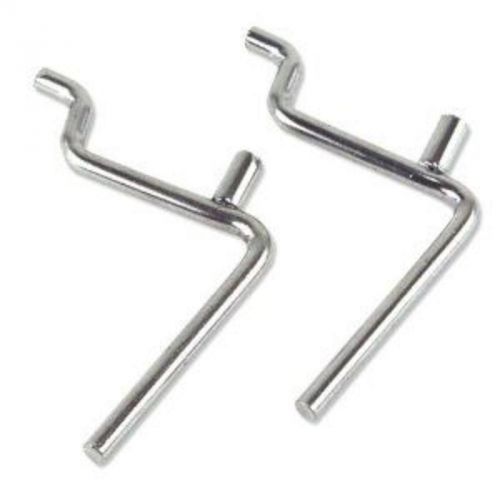 8pc. straight hooks for 1/8&#034; peg-board, silver finish masonite pegboard hook c-2 for sale