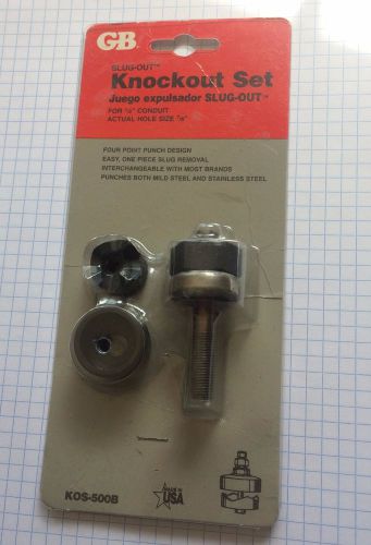 GB Knockout Set 3/4 FREE SHIP Slug-Out Conduit KOS-750B Gardner Bender Electric