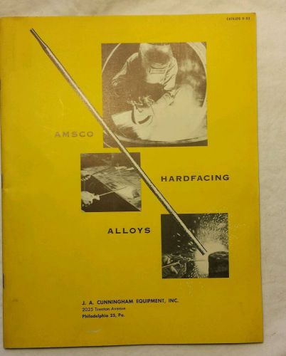 Vintage amsco welding hardfacing alloys catalog 9 1953 am. manganese steel div. for sale