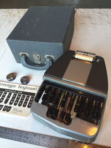 Vintage LaSalle La Salle Court Stenography Machine Stenotype 8061 Hard Case