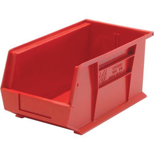 Edsal PB8504R High Density Stackable Plastic Bin, 8&#034; Width x 7&#034; Height x 14&#034; Red