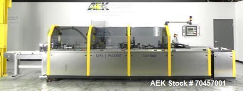 Used- kora packmat cs 500/60 high speed card wrapping and security sealing machi for sale