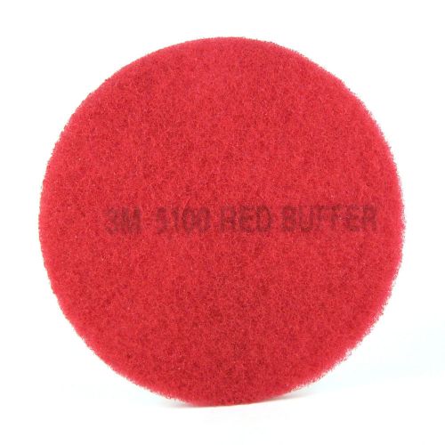 New (5 pack) case 3m 5100 13&#039;&#039;  floor buffer pads red 13 inch/330 mm 175-600 rpm for sale