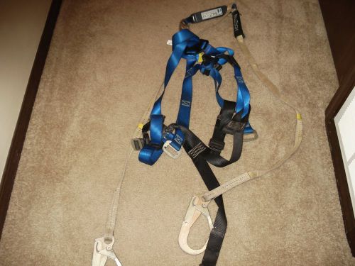 FallTech Safety Harness With 100% Tie-Off &amp; Shock Absorbing Lanyard