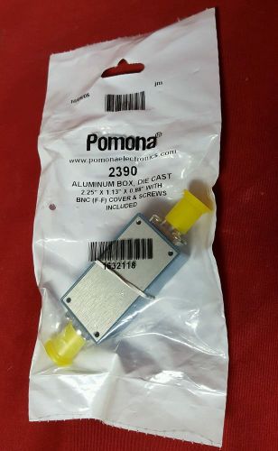 New Pomona 2390 Die-Cast Shielded Aluminum Box 2.25&#034; x 1.13&#034; x 0.88&#034; w/ BNC F-F