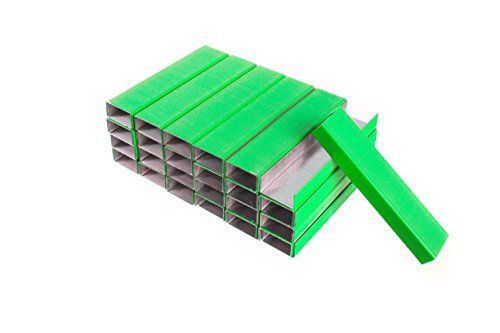 PraxxisPro Staples, Standard Size Chisel Point Staples 26/6, Green, 5000 Count