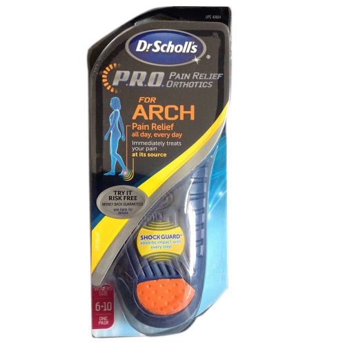 Dr Scholl&#039;S Pro Pain Relief Orthotics For Arch Size 6-10