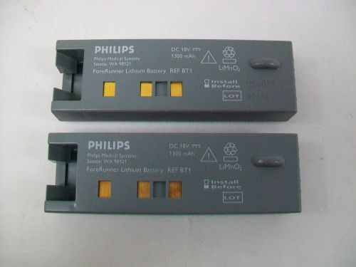 Lot of 2 Philips ForeRunner Lithium Battery REF BT1 DC 18V 1300mAh