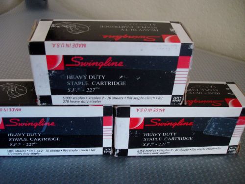 3 Swingline Heavy Duty Staple Cartridges S.F.-227 5000 Staples for 270 Stapler