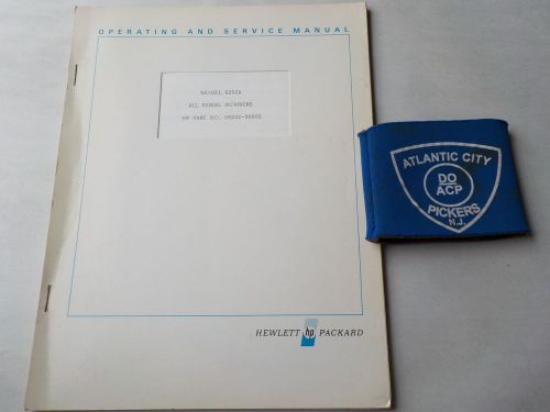 HEWLETT PACKARD 6202A OPERATING AND SERVICE MANUAL