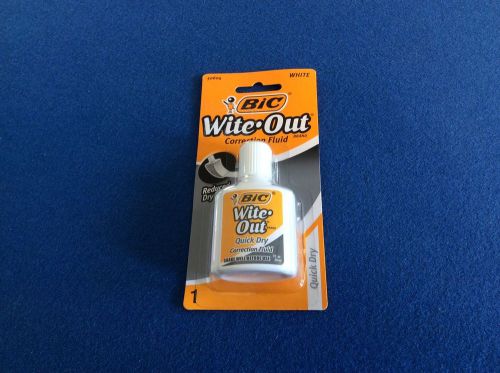 Wite-out correction fluid to correct errors (BIC), quick dry, white, 0.7 oz, New