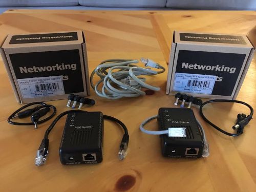 Lot of two foscam active poe splitter and injector foe5912 10/100m for sale