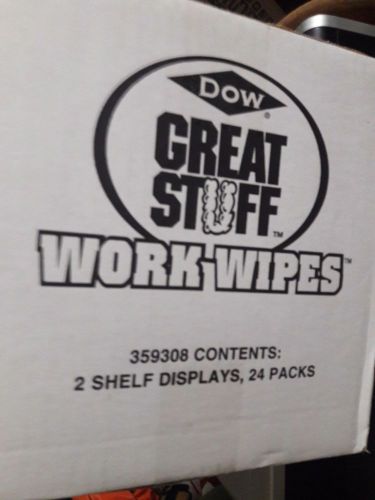 NEW Full Case Dow Great Stuff Work Wipes 24 Packs 30 Wipes per Pack 720 Total